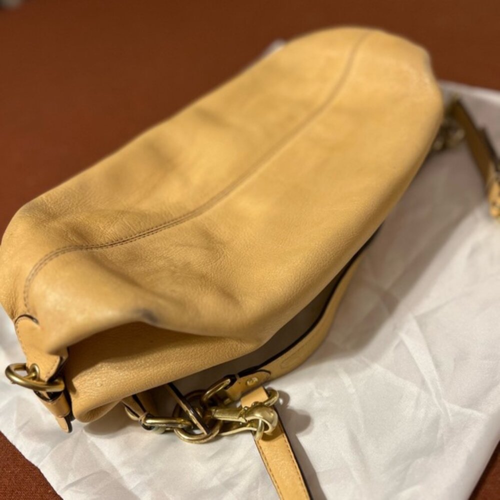 Coach Madison Tan Leather Hobo Bag - Picture 14 of 16